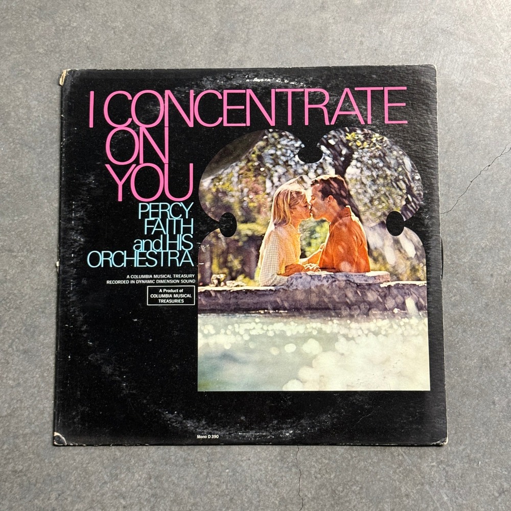 Percy Faith and His Orchestra I Concentrate On You Vinyl LP Mono D 390 Columbia